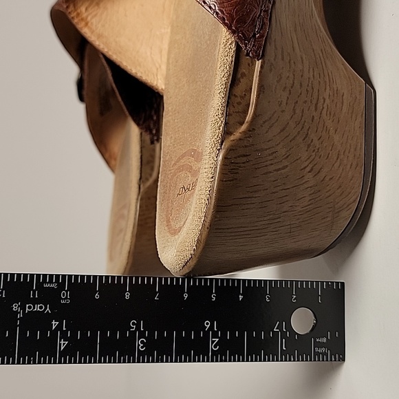 Dansko Sophie Two Strap Slide Sandal Clog Shoes Brown Floral Leather 41 7.5 8 - Picture 13 of 13